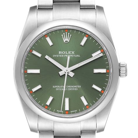 Rolex oyster perpetual olive green